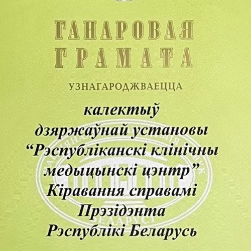 Ганаровая грамата за высокія дасягненні